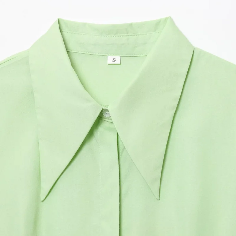 ชุดเดรสแขนสั้นสีพื้นเรียบหรูสำหรับผู้หญิงสไตล์ยุโรปและอเมริกา ปี 2025