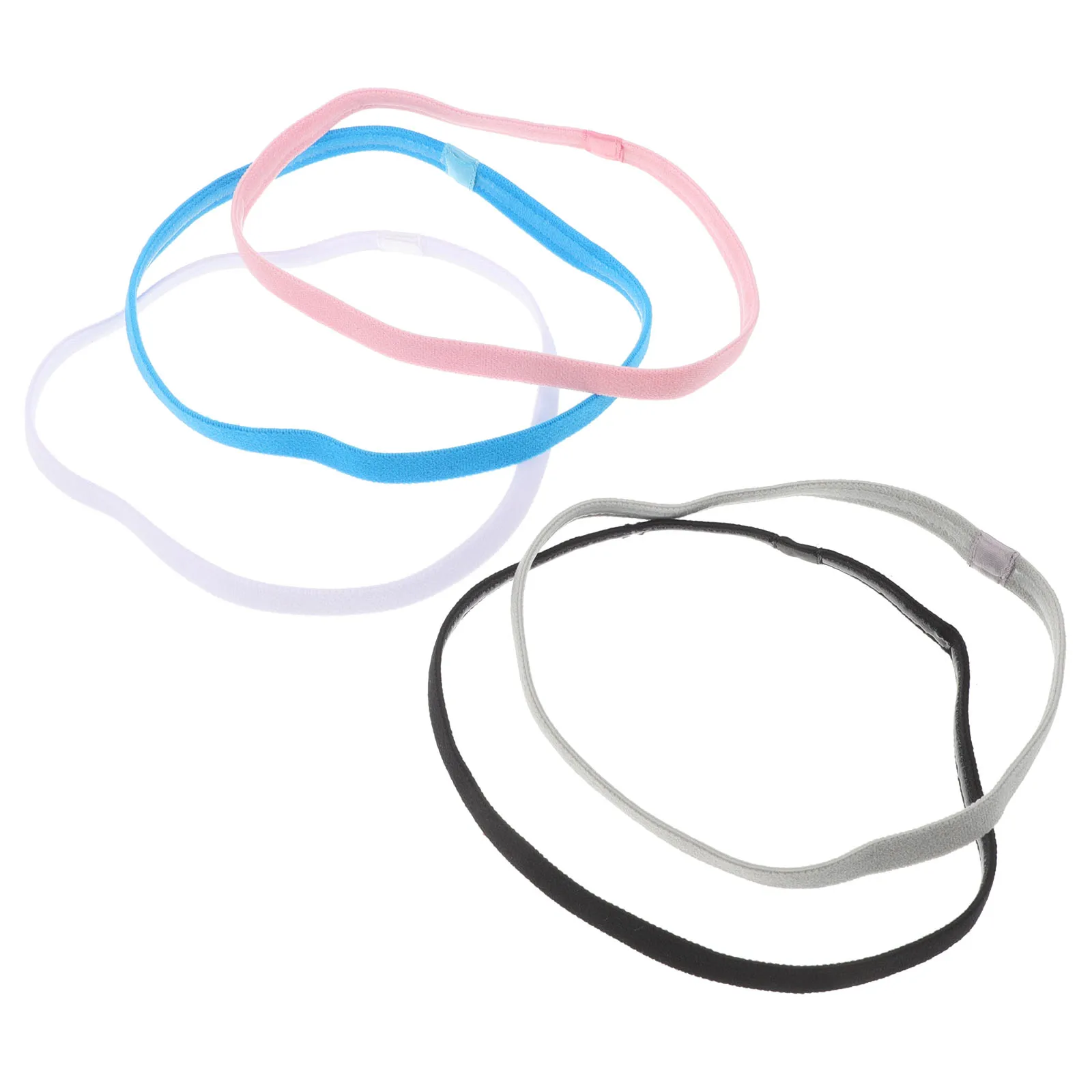 

10Pcs Sports Sweatbands Non-Slip Moisture Wicking Fitness Headbands for Running Gym Football Yoga Workout Hair Accessories