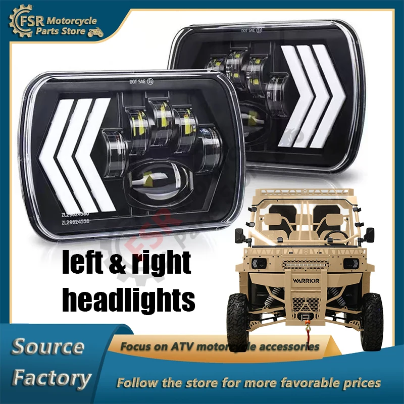 

Front L&R headlights 7.79*5.53*2.95 in,Fits Massimo UTV Warrior 1000 MXD Crew,103008270000 103008260000,buggy Modification parts