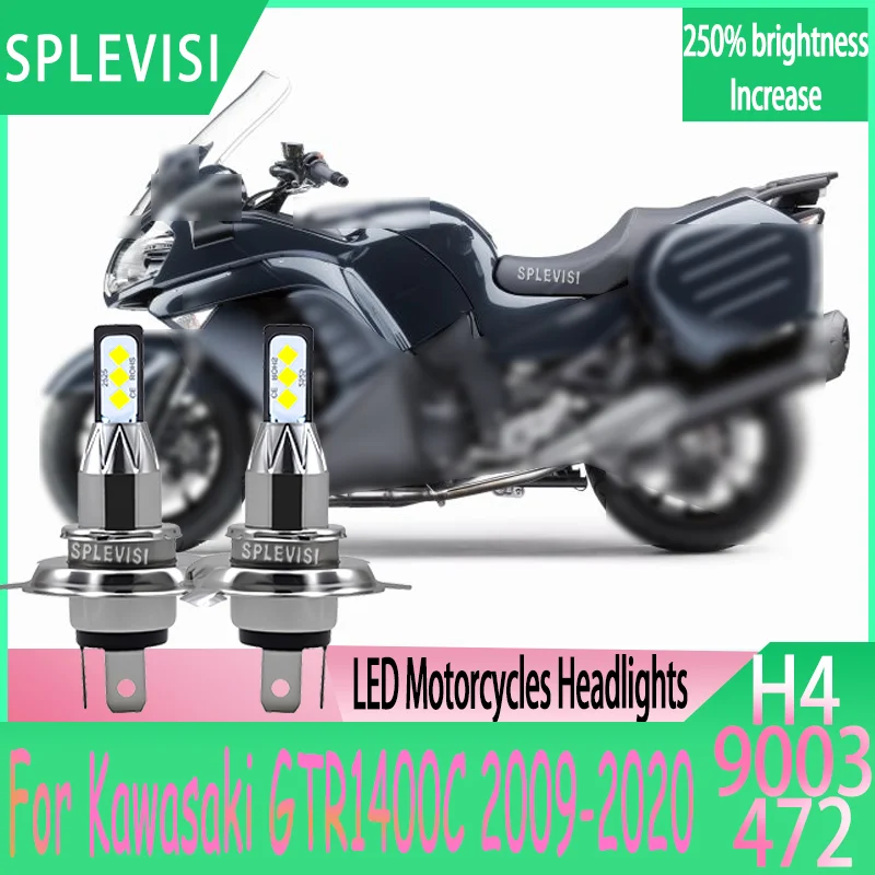 

Vibration-Resistant Aluminum H4 LED Headlight For Kawasaki GTR1400C 2009 2010 2011 2012 2013 2014 2015 2016 2017 2018 2019 2020