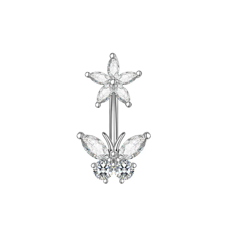 Butterfly Belly Button Ring for Navel Piercing