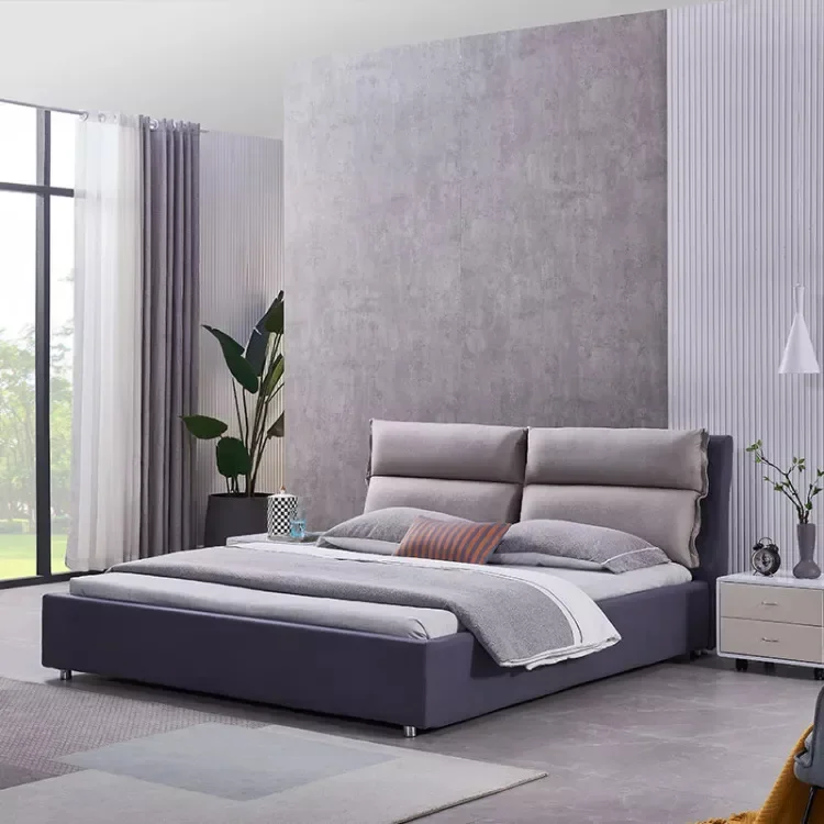 

A Home Furnishing Modern Nordic Fashion Comfortable Fabric Bed