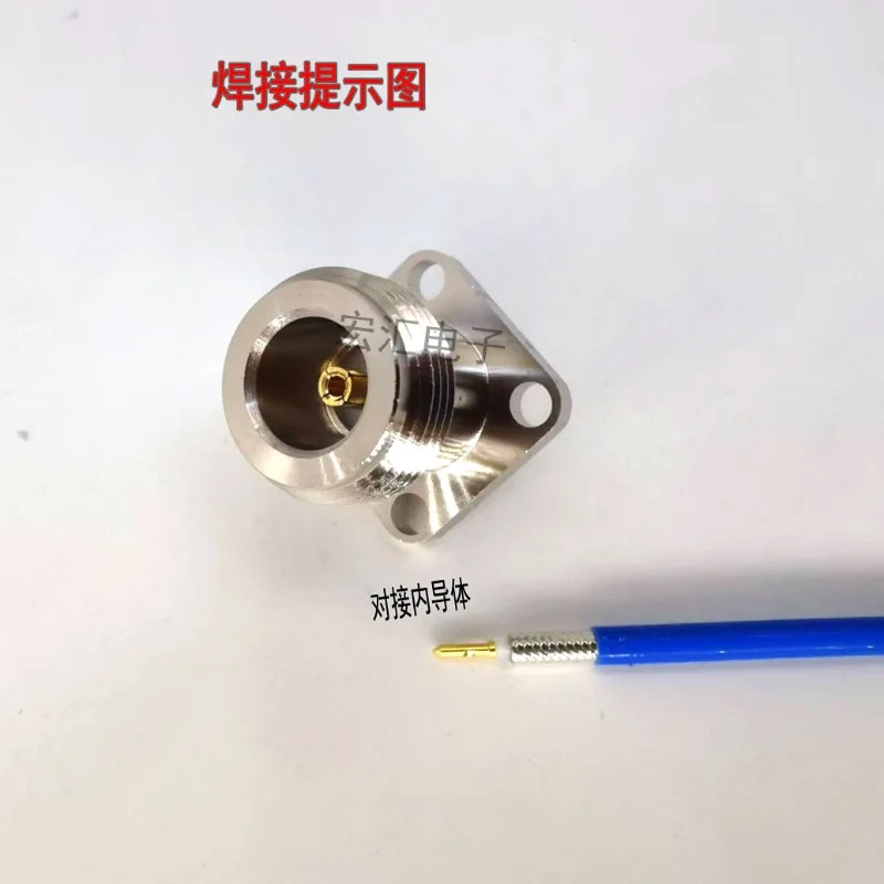 Waterproof N-KFB2 connector N-flange 17.5mm female, matching RG405 (086) semi-steel semi-flexible cable 10pcs