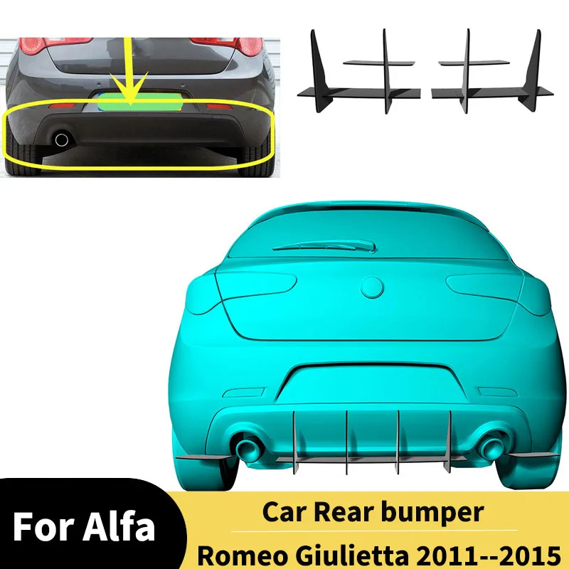 

Car Rear Bumper Lip for Alfa Romeo Giulietta 2011 2012-2015 Lower Diffuser body kits Rear Blade Accessories Guard Board Tuning