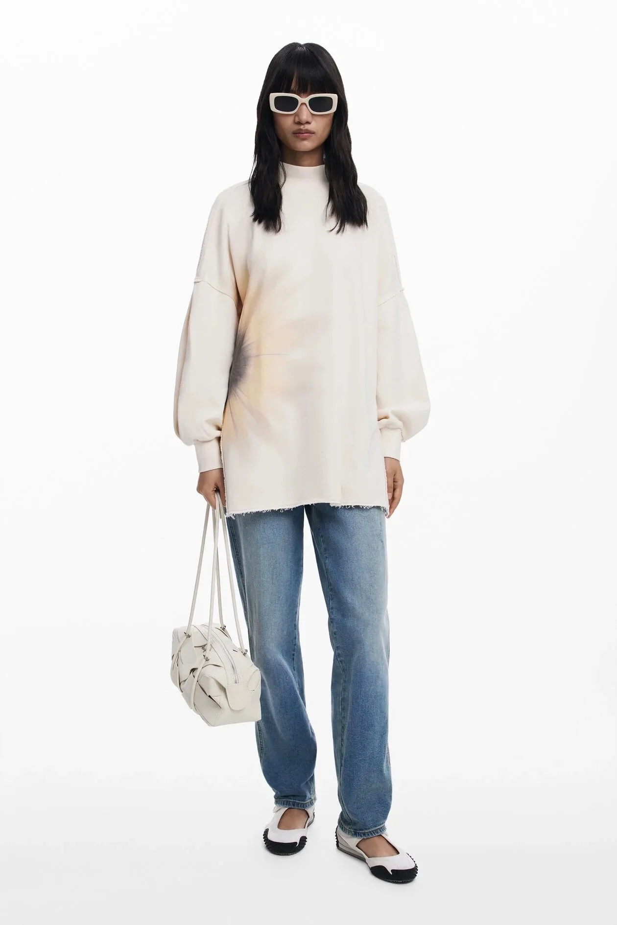 الأوروبية والأمريكية والإسبانية الأصلية 3D تصميم مطبوع صغير الرقبة العالية فضفاضة عارضة المرأة هوديي شخصية الموضة