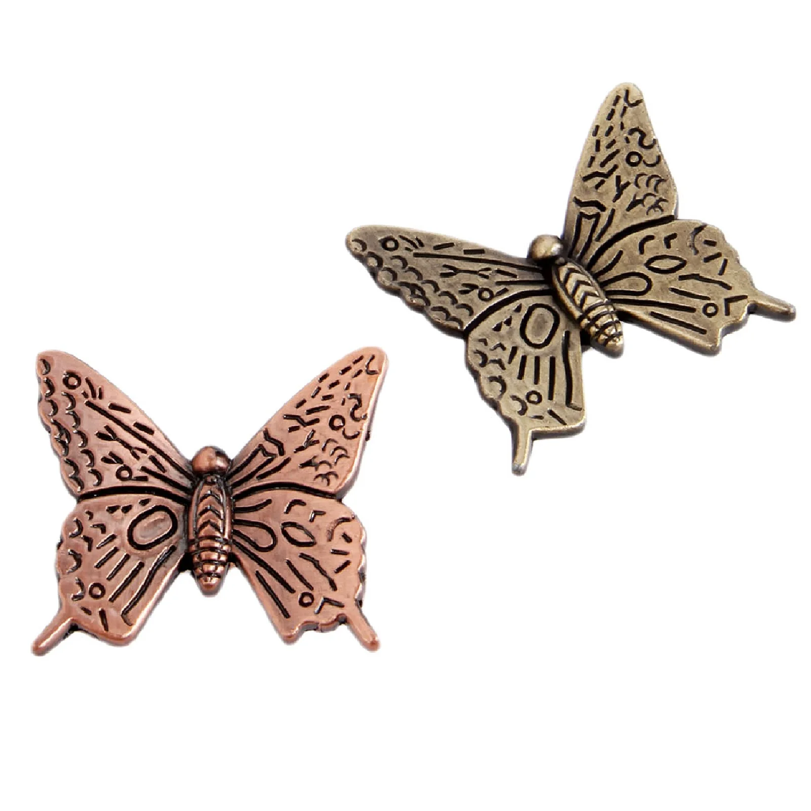 1pc 43mm Butterfly Handle w/screw Vintage Decor Knob Pull Dresser Drawer Cabinet Furniture Hardware Antique Bronze Red Copper
