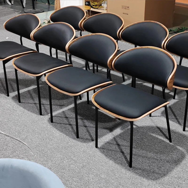 &Modern European Style Restaurant Chair Rectangle Dining Table Wooden/Marble Top Steel Base for Home Kitchen Villas Hotels