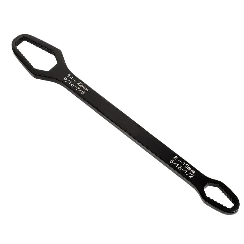 8 to 22 Black Multifunctional Double End Box Wrench Hexagon Double End Solid Wrench Screw and Nut Tool with Various Diameters