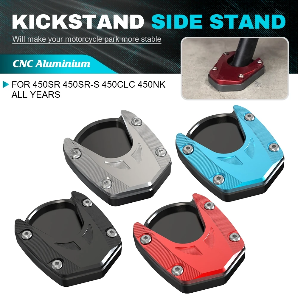 

Side Stand Motorcycle Aluminium Accessories Enlarge Extension Kickstand Plate For CFMOTO 450SR 450SR-S 450CLC 450NK ALL YEARS