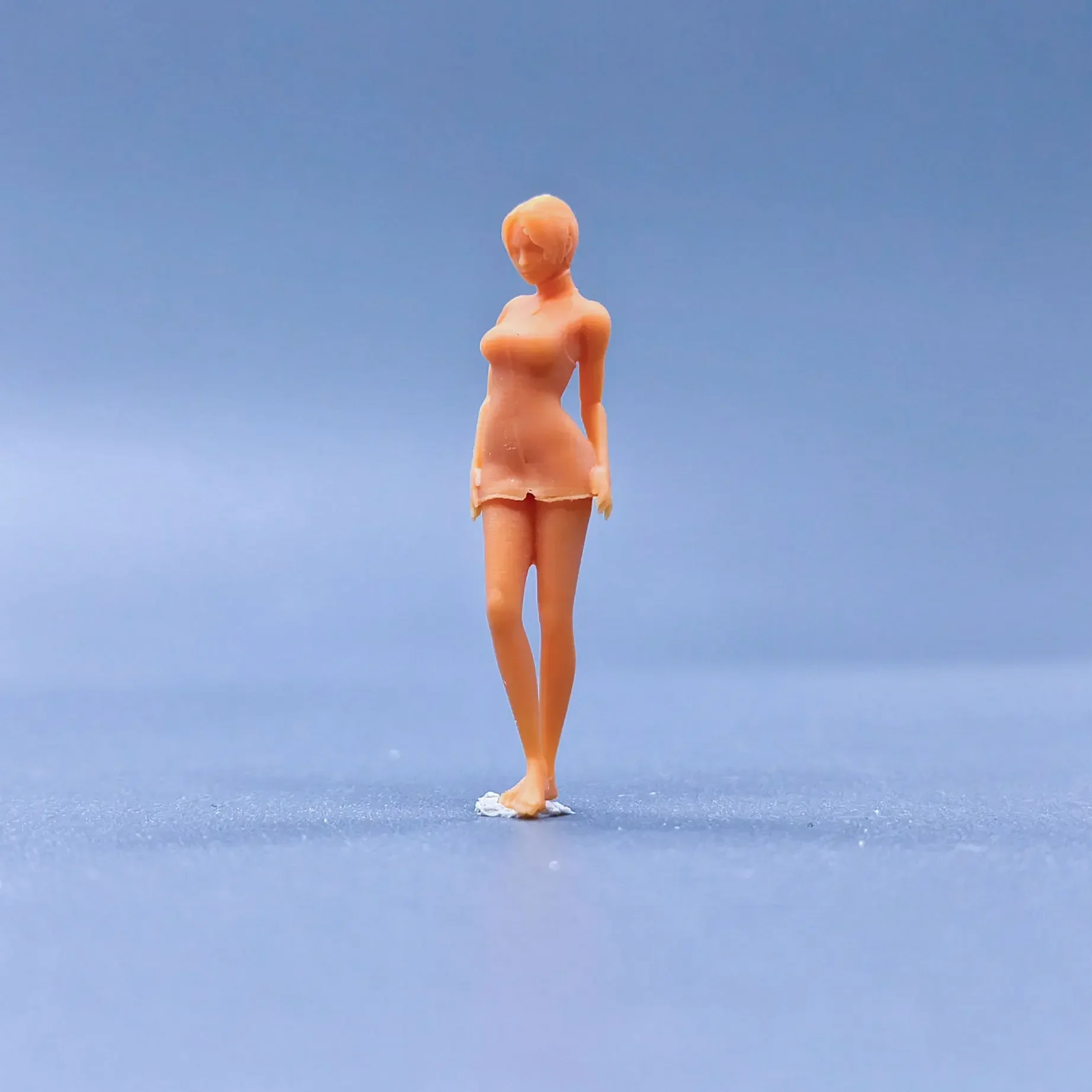 1/64 1/43 スケールモデル樹脂素足の女の子裸馬レザードレス無着色ミニチュアジオラマ手描き S222
