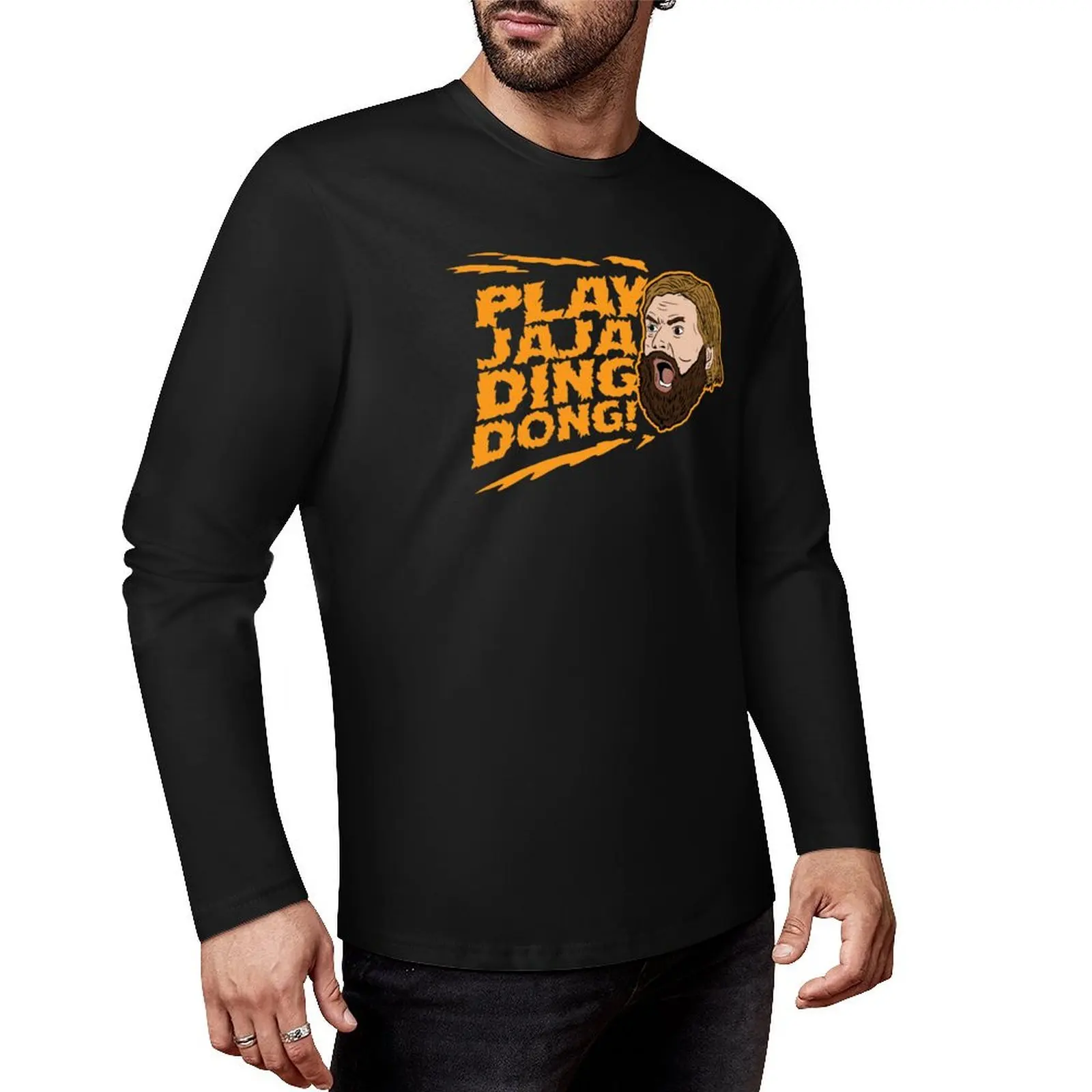 Play Jaja Ding Dong! Long T-Shirt boys animal print shirt graphics t shirt funny t shirts tops Men's cotton t-shirt