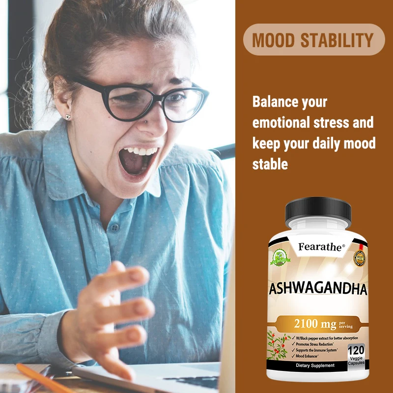 Ashwagandha Supplement - Supports Sleep, Relieves Stress, Provides Positive Mood and Memory