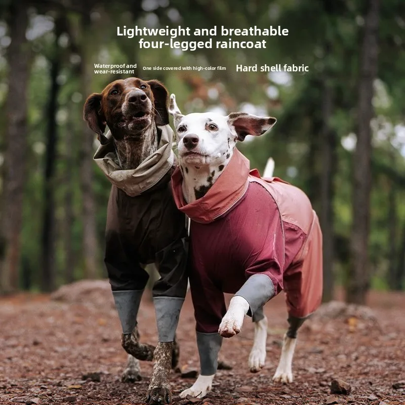 

Waterproof puppy four-legged raincoat, pet dog jacket, light and thin clothes are dirt-proof and windproof. 3XL