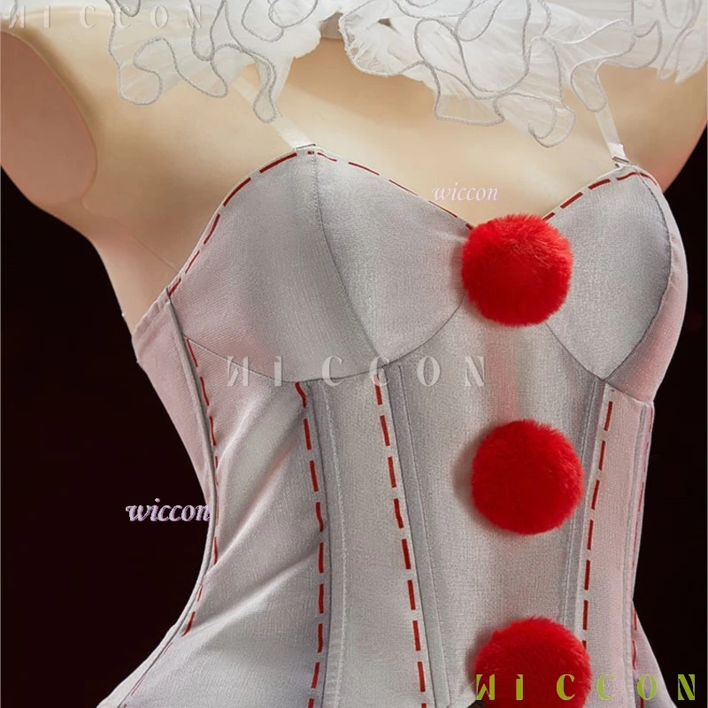 فستان تنكري لفيلم الهالوين المهرج Pennywise Doujin زي Genderswap رعب مخيف مثير فستان نسائي كرنفال لعب الأدوار #2
