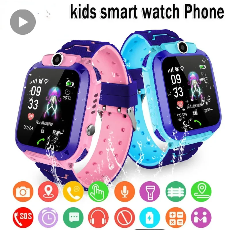 

Children Smartwatch Wrist Kids Smart Watch Boys Girls GPS Tracker Waterproof Wristwatch Electronic Digital Connected Clock Child