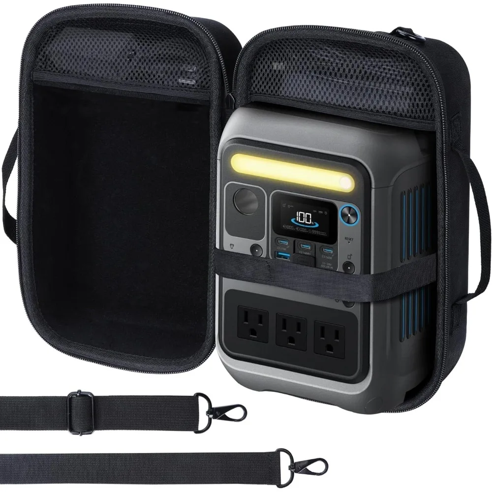 

Durable Hard Case for 288Wh LiFePO4 Portable Power Station, 300W Solar Generator with 600W Surge, Outdoor Compatible