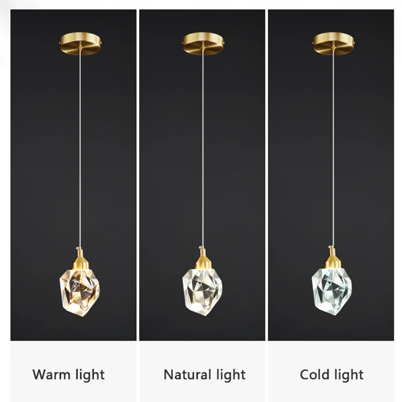 Modern Luxury Crystal Pendant Lamps Home Decor Bedside Hanging Light For Living Room Kictchen Bedroom Ceiling chandelier Lights