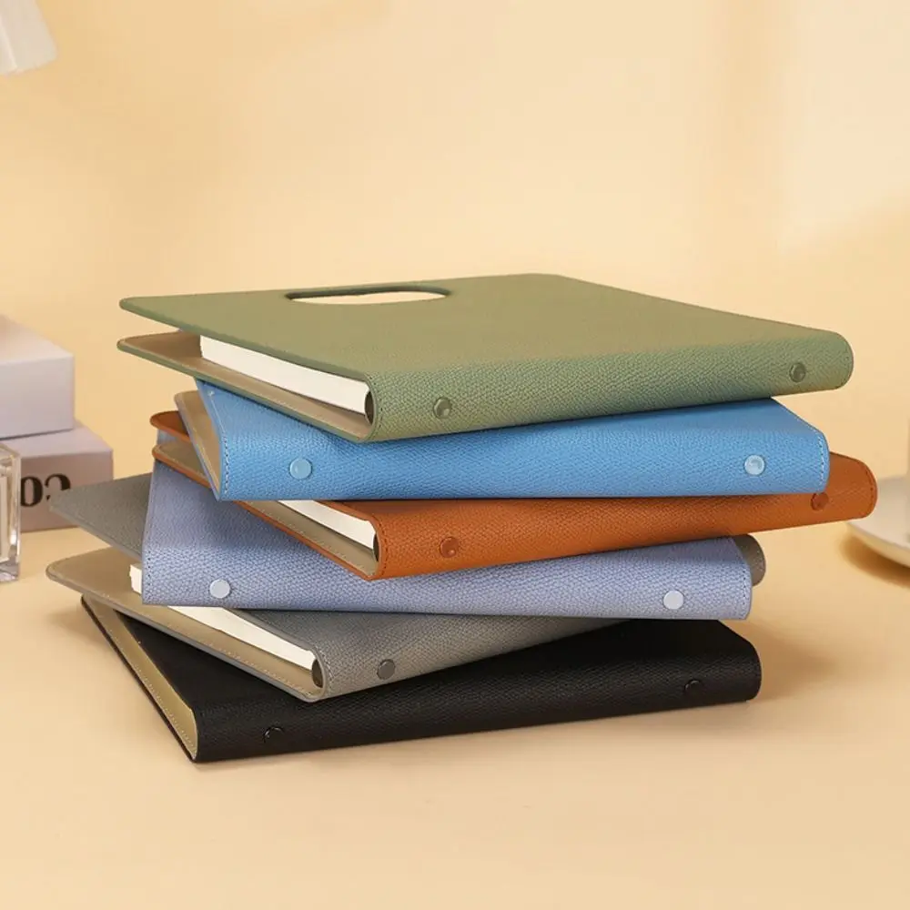 

Portable PU Leather A5 Notebook To Do List Retro Loose Leaf Notebook Diary Stationery Meeting Minutes Book Birthday Gifts