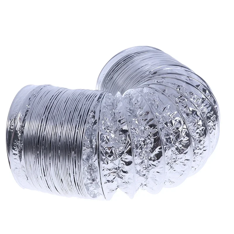 Новая 4-дюймовая 100-миллиметровая вентиляционная труба, алюминиевая трубка из ПВХ, вентиляционная труба, шланг, гибкий выхлопной канал, 3/2 м, вентиляционная система, ванная комната