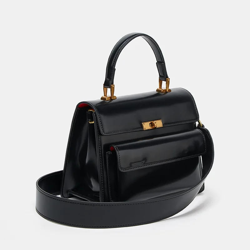 Imagem -02 - Tendência Moda Bolsa de Embreagem Pequena Preto Marrom Bolsas de Ombro Crossbody para as Mulheres de Couro do Plutônio do Vintage Novo 2023