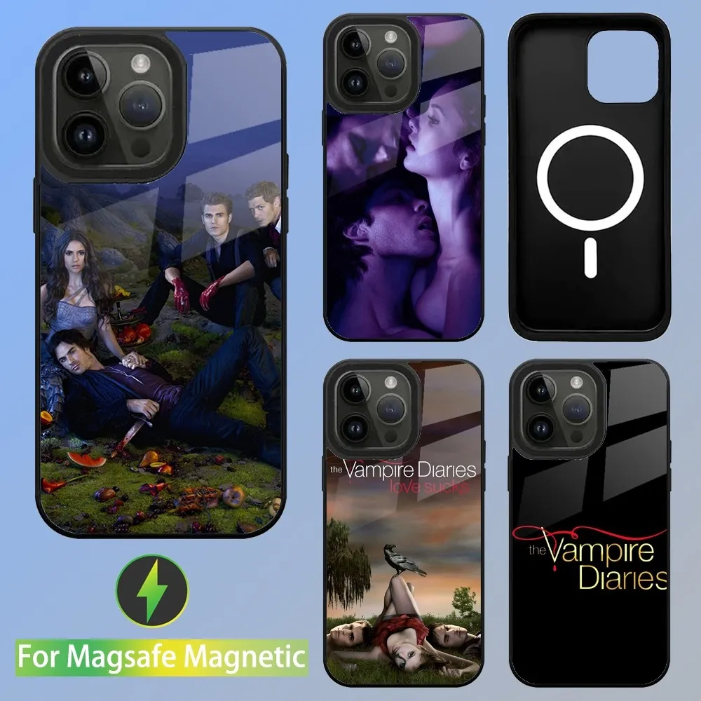 The V-vampire D-Diaries Phone Case For iPhone 15,14,13,12,11,Plus,Pro,Max Mini Magsafe Magnetic Wireless Charging