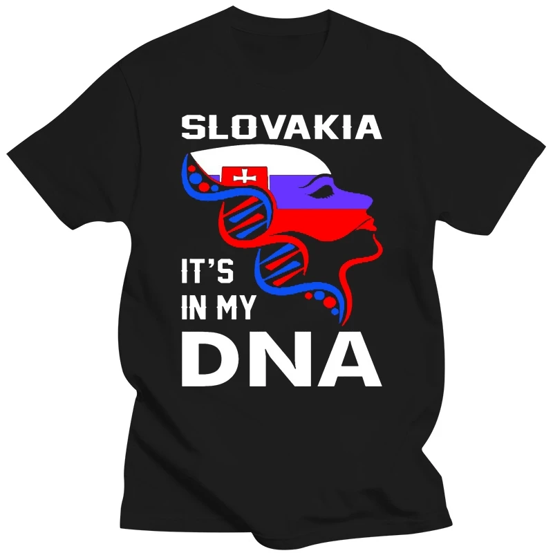 Knitted Classical Tee Shirt Slovakia Its In My Dna Men T-Shirt Gents T Shirt For Men Normal Tshirt Mens Size S-3xl Hot Sale