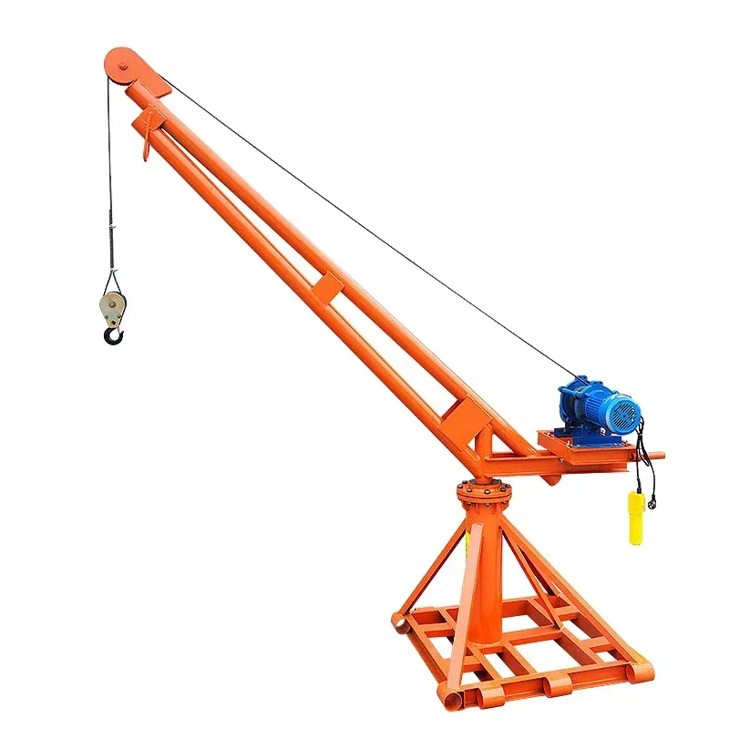 Mini Roof Lifting Crane Outdoor Small Cranes Construction Swing Arm Hoist Crane