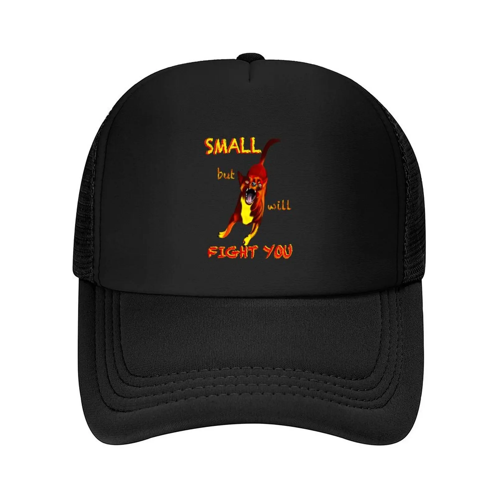 

Small but will fight you Chihuahua art Baseball Cap fishing hat sailor cap for men Sports Cap Designer Man Women's