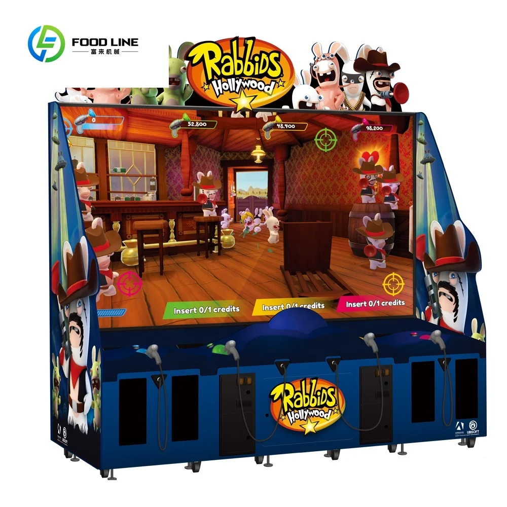 Indoor Coin Machine Shooting Arcade Game World Famous IP Rabbit Shooting Game Machine for 3 Players