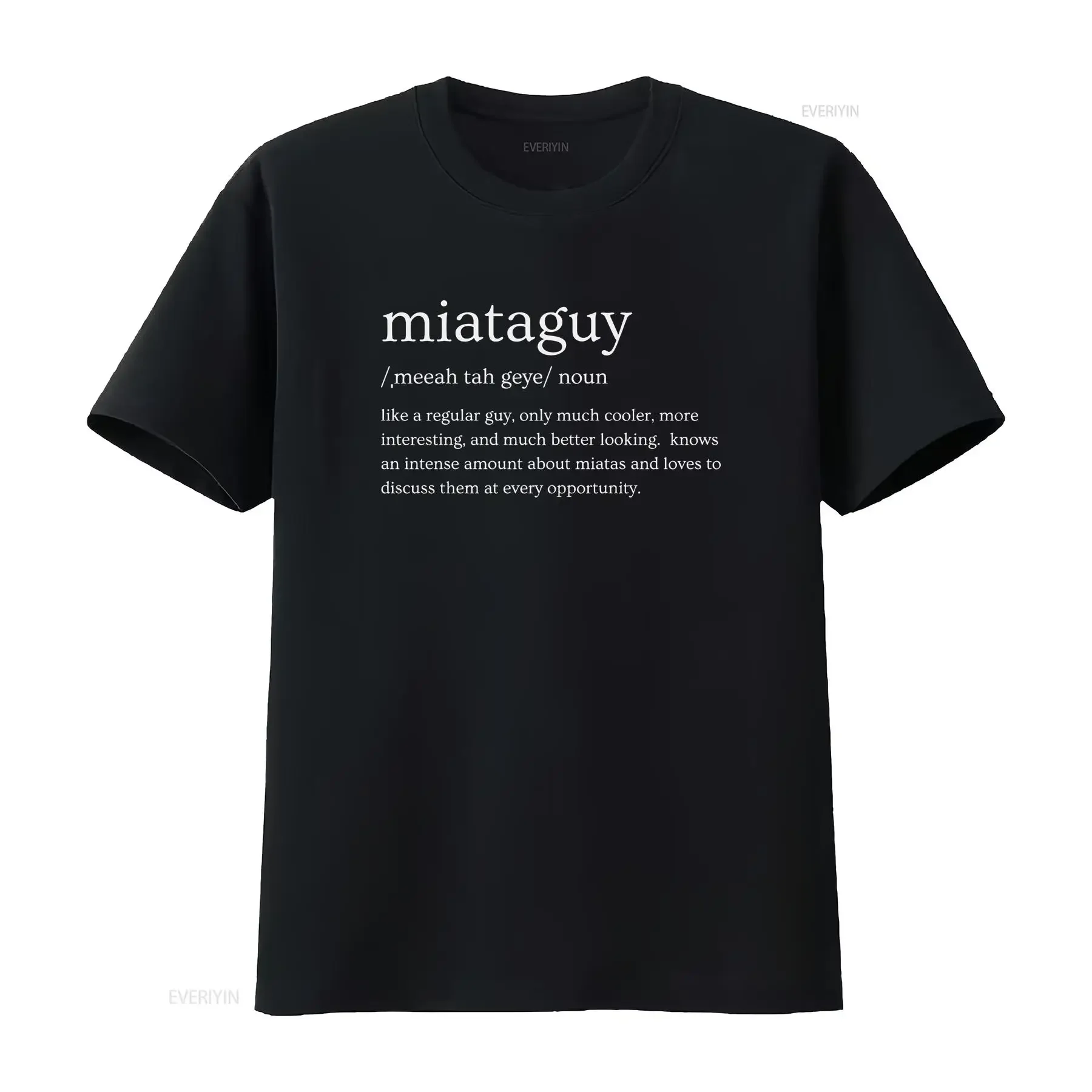 Miata Guy Defined Jersey  T Shirt vintage Washed graphic Comfortable Versatile Slightly streetwear Top For Everyday Wear