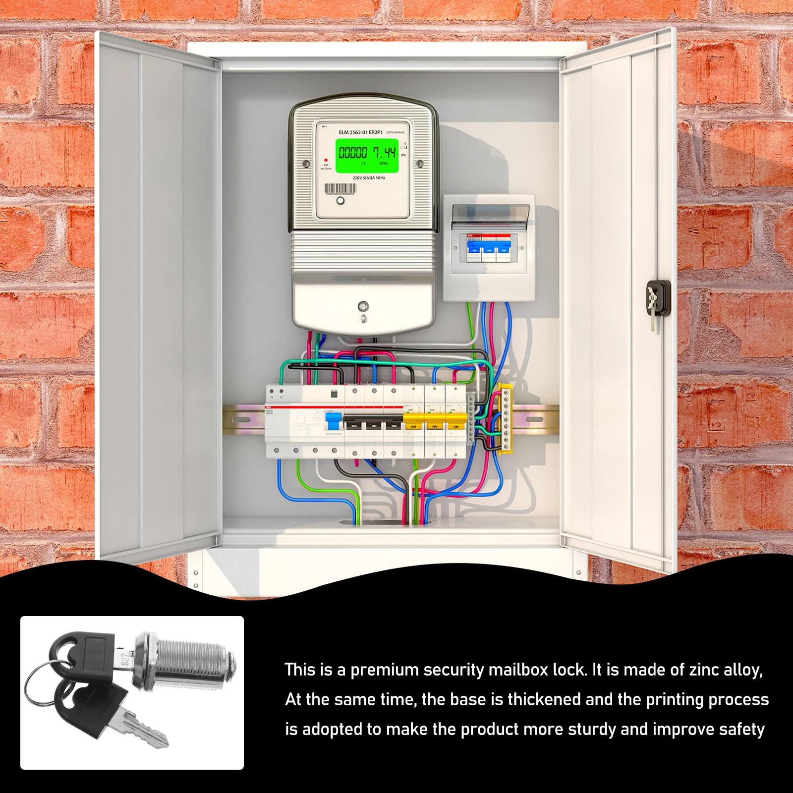 

10 Pcs Meter Box Lock Mailbox Locks for Cabinet Multipurpose Timer Locking Zinc Alloy Travel