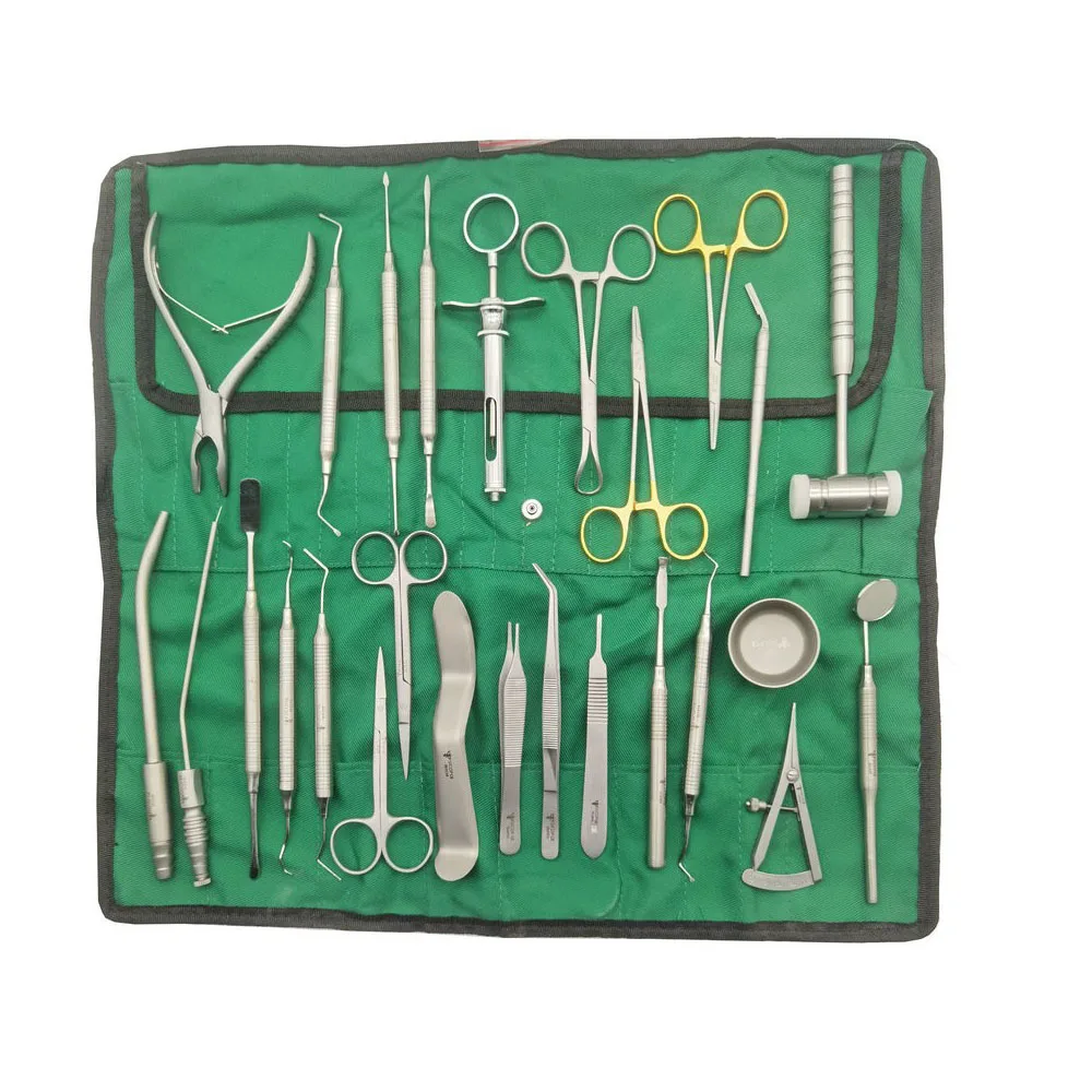 26 Pack Dental Instrument set Professional Dentistry Tools Dental Filler Elbow Scissors Scraper Dental Probe Dentist Material