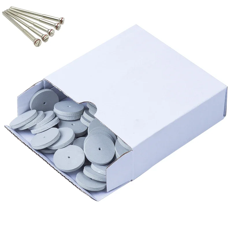 

100pcs/set Dental Polishing Wheels Burs Silicone Rubber Polishing Wheels+5pcs Diamond Disc Mandrel For Dental Lab Materials