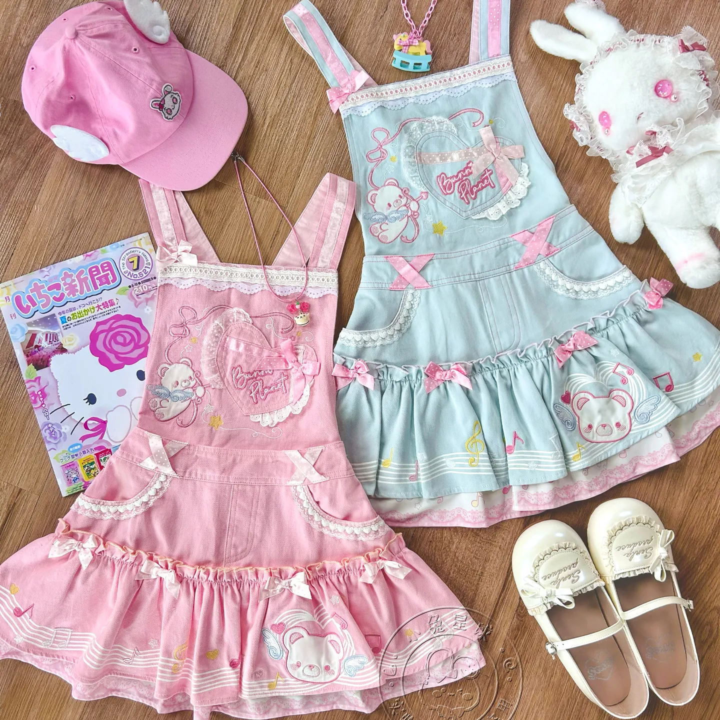 Vintage Sweet Lolita JSK Detachable Jumper Skirt with Bow Japanese Soft Girl Princess Dress for Women Daily Gift