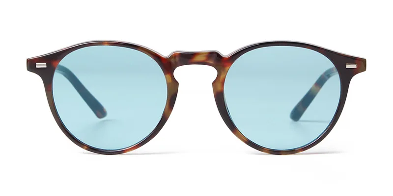 Vintage Mode Runde Sonnenbrille für Damen und Herren 2024 Markendesign Retro Nieten Gelbe Blaue Gläser Eckige Sonnenbrillen Unisex – Detail 38