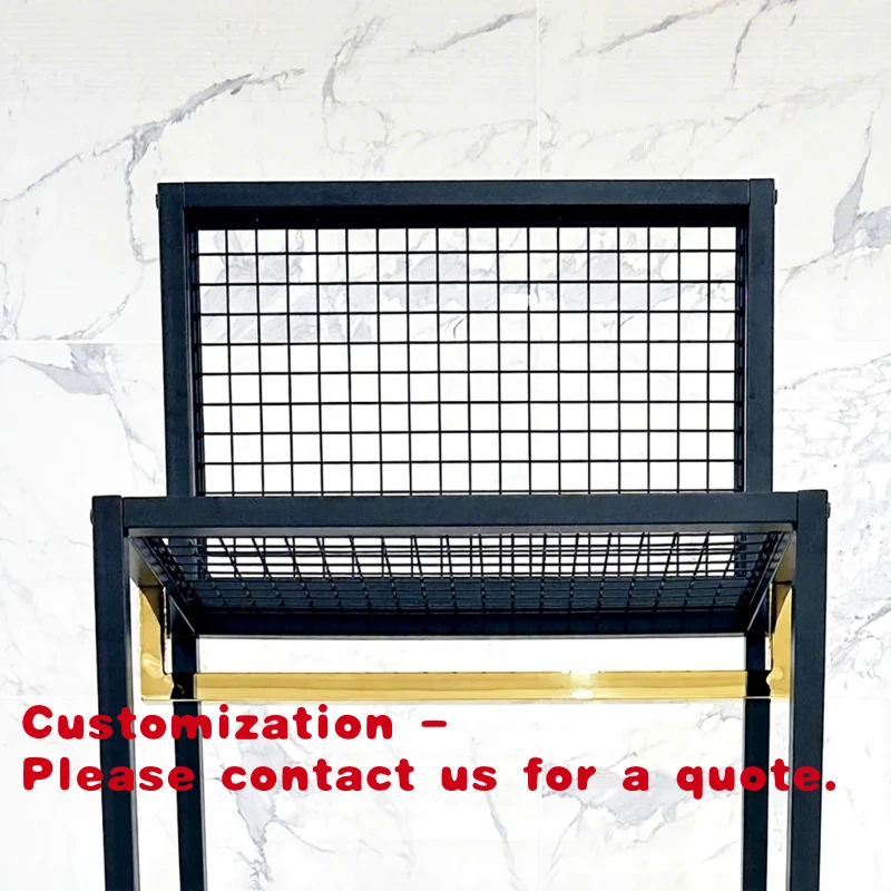 

Customize.High Quality Shop Display Stand Custom Design Metal Black Clothing Rack Display Shelves Retail Store Furniture