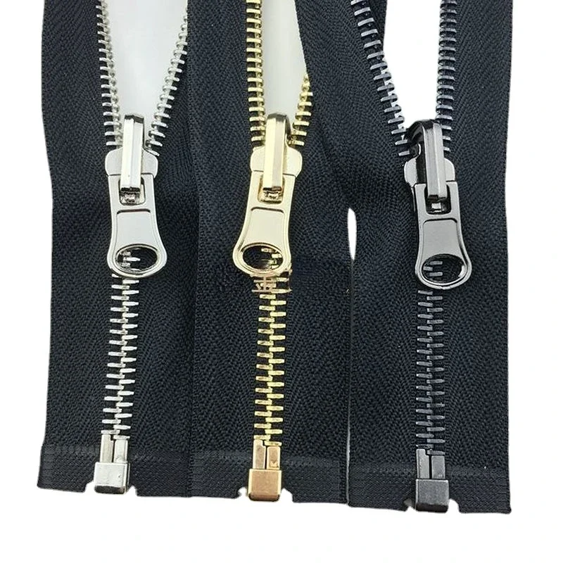 

5# 50 to 100cm Long Metal Zipper Single Open End Rotating Reversible Double Side Pull Jacket Garment Tailor Sewing Accessories