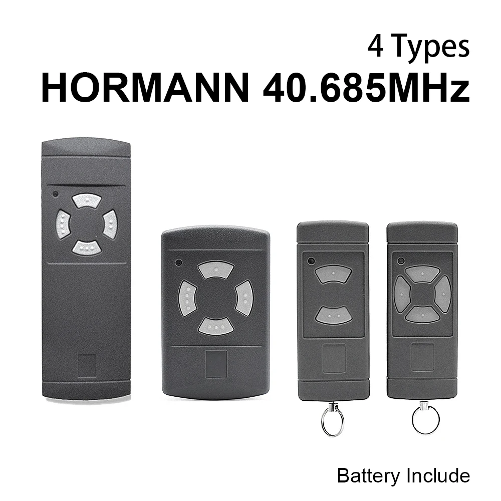 40.685 MHz Hormann HSM4 HSM2 HSE4 HSE2 HS4 HS2 Garage Door Remote Control Duplicator 40MHz Gray Button Clone Gate Command Opener