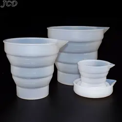 JCD 50-500ml Foldable Silicone Measuring Cup Portable Liquid Container Mixing Cup DIY Cake Epoxy Resin Jewelry Making Tool