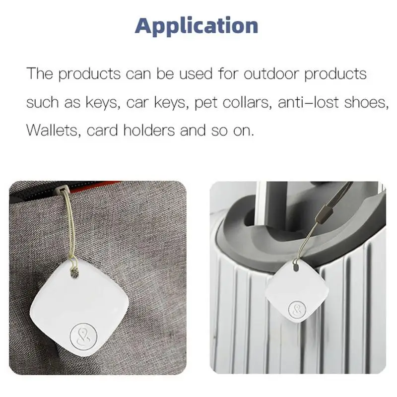 Localizador de rastreador de mascotas, buscador de llaves inteligente, localizador antipérdida con función de alarma para carteras de equipaje, bolsas, llaves de mascotas