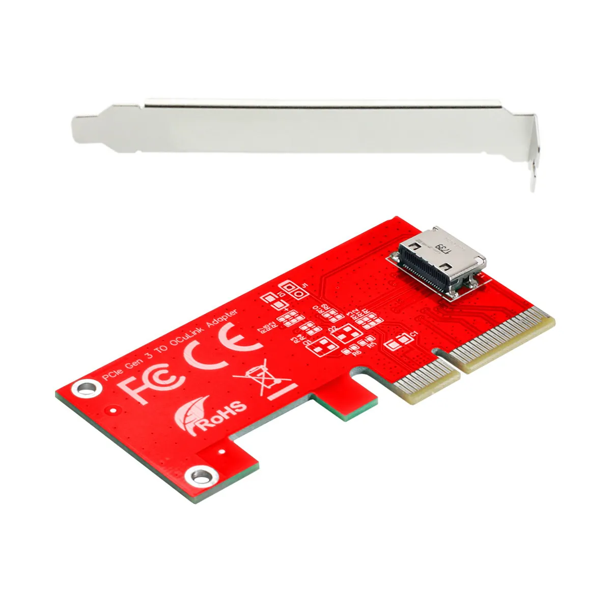 

CY Xiawi PCI-E 3.0 Express 4.0 x4 to Oculink Internal SFF-8612 SFF-8611 Host Adapter for PCIe SSD with Bracket