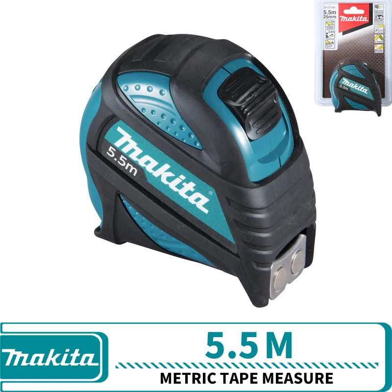 Makita Original B-57146 Metric Tape Measure 5.5-meter Stainless Steel Waterproof,Rust Proof,Anti Drop,Wear-resistant Thick