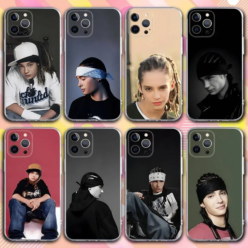 

Tom Guitarist K-Kaulitz Phone Case For iPhone 17,16,15,14,13,12,11 Pro,Max,Plus,X,XS,XR,SE4,E Mini Transparent Soft Cover