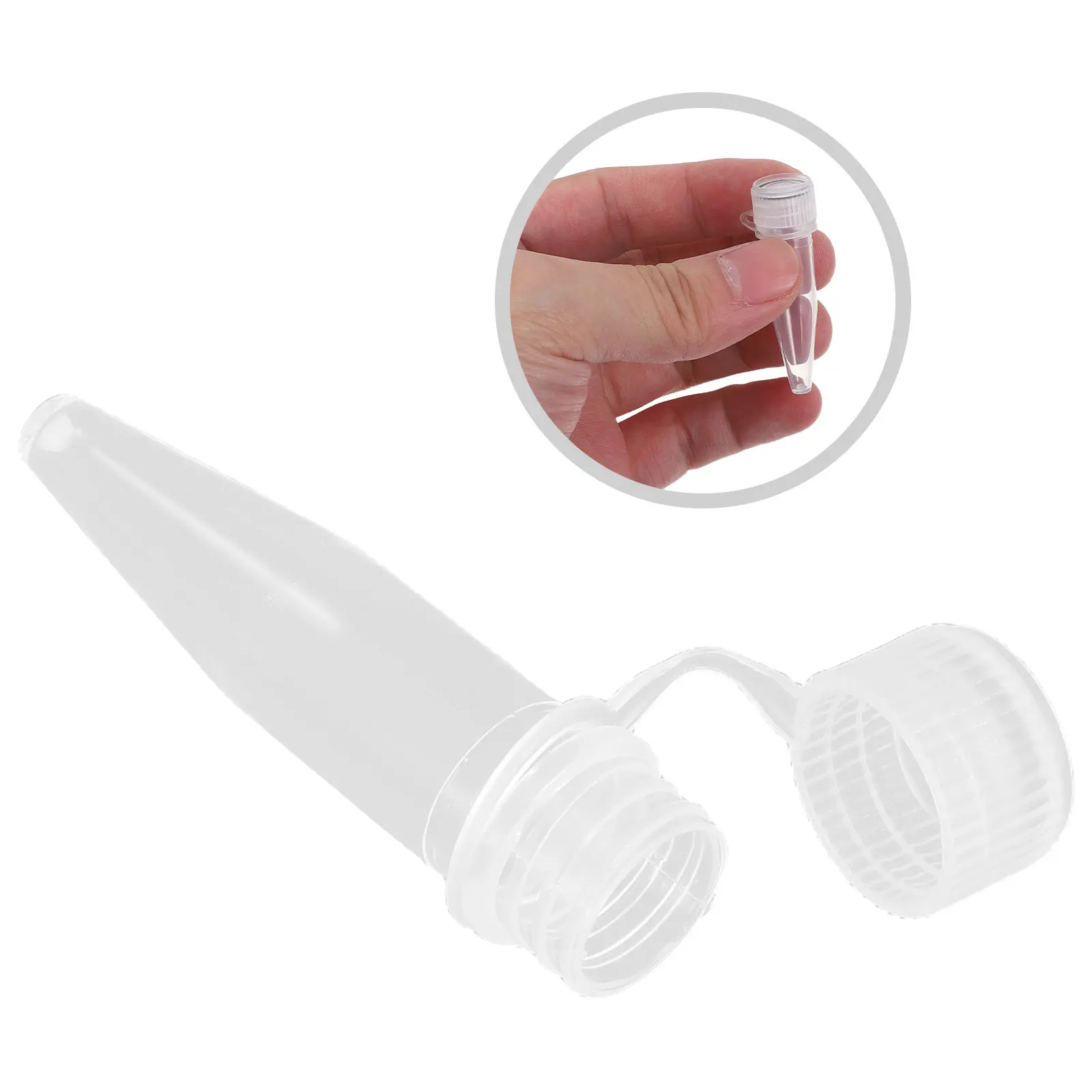 50Pcs Transparent Centrifuge Tubes Screw Cap Clear Plastic Test Tubes Polypropylene Conical Bottom Lab Sample Containers