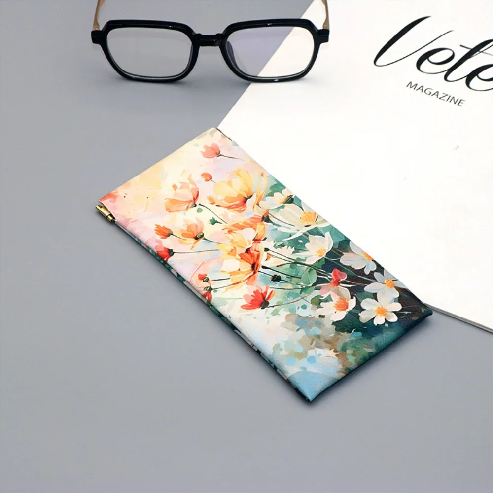 Brillenetui aus Kunstleder mit Blumenmuster, wasserdichte Reise-Aufbewahrungstasche, Brillenzubehör, Brillen-Organizer für kleine Gegenstände