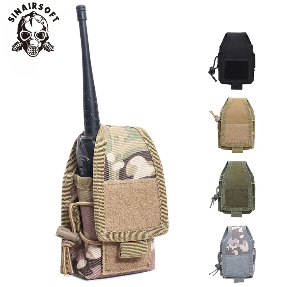 1000D Nylon Outdoor Pouch Tactical Hunting Molle Radio Walkie Talkie Holder Waist Belt Bag Magazine Mag Pouch Pocket Bag