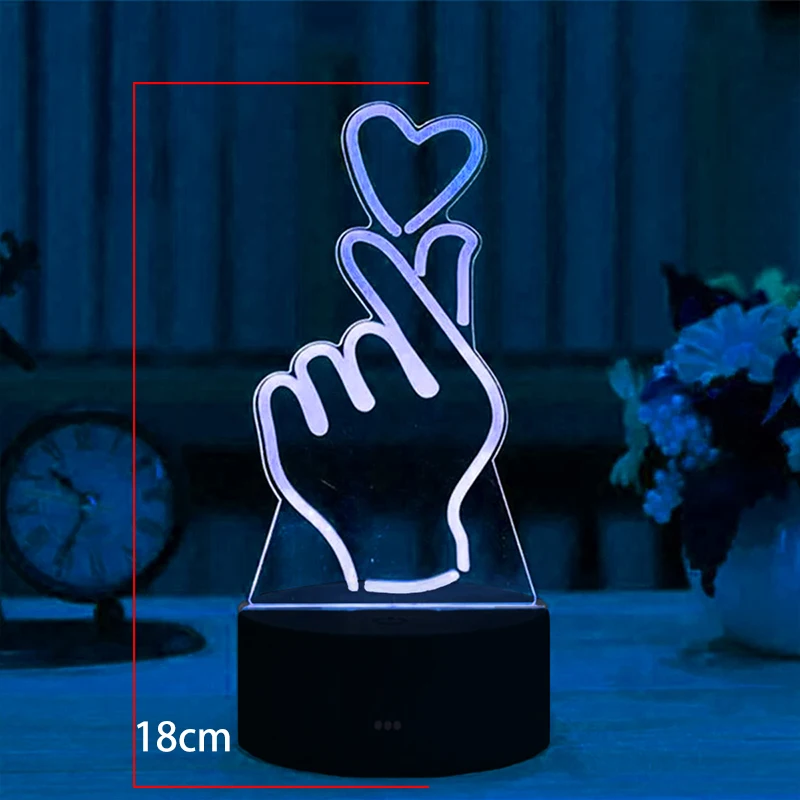 1pc 3D creative light can be used as a holiday gift, a small gift to express love, and a night light can be given to friends