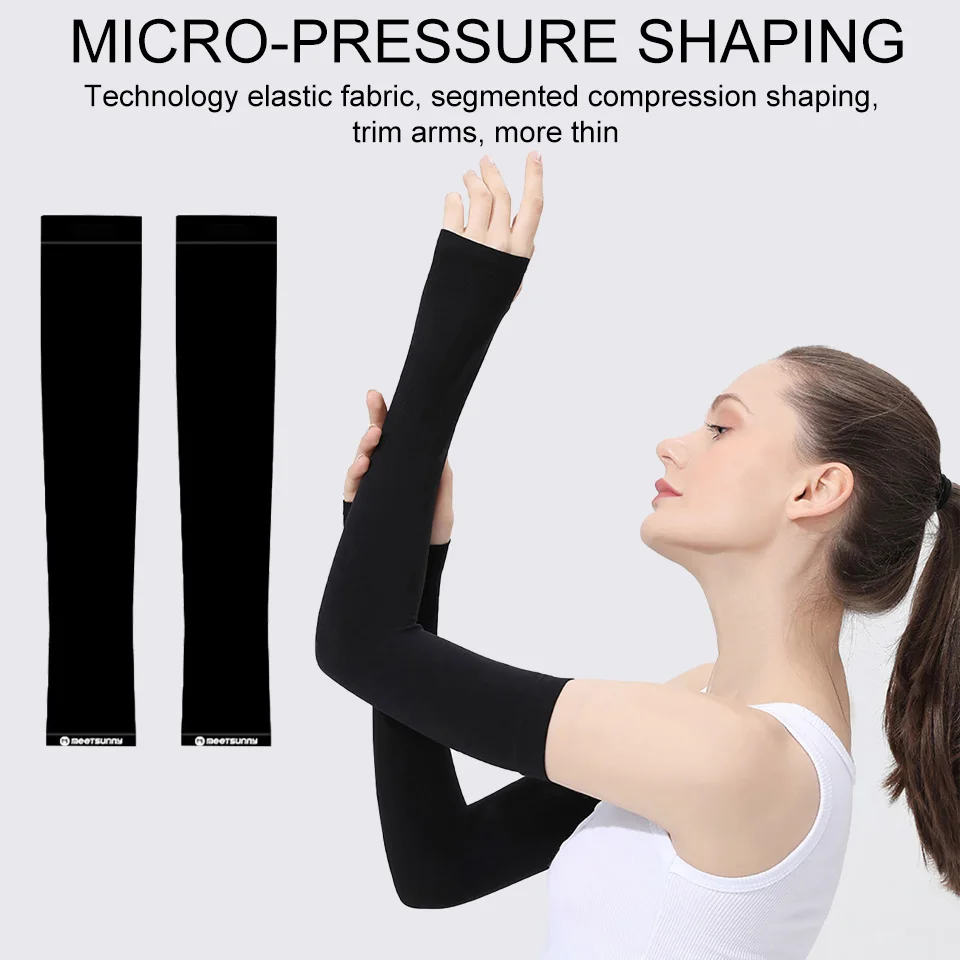 NOFOXO Ice Sleeves Arm Guard Sleeve Warmer Riding Sports Sleeves Sun UV Protection Hand Cover Support Fishing Cycling Unisex