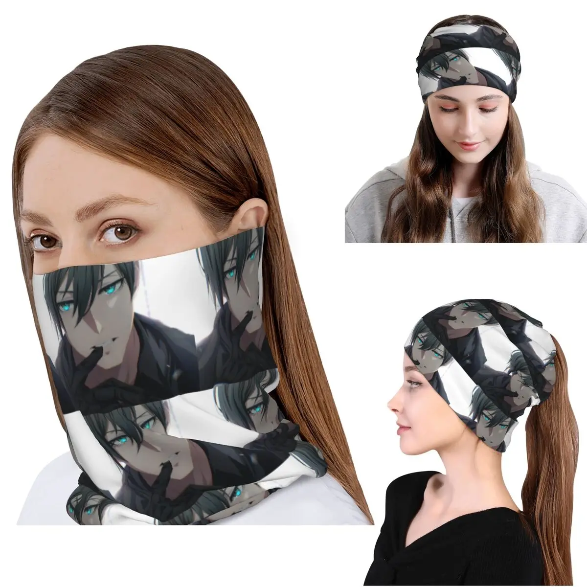 

Itoshi Rin Anime Blue Lock Bandana Neck Cover Mask Scarf Warm Headwear Beanies Hat for Men Women Adult Breathable