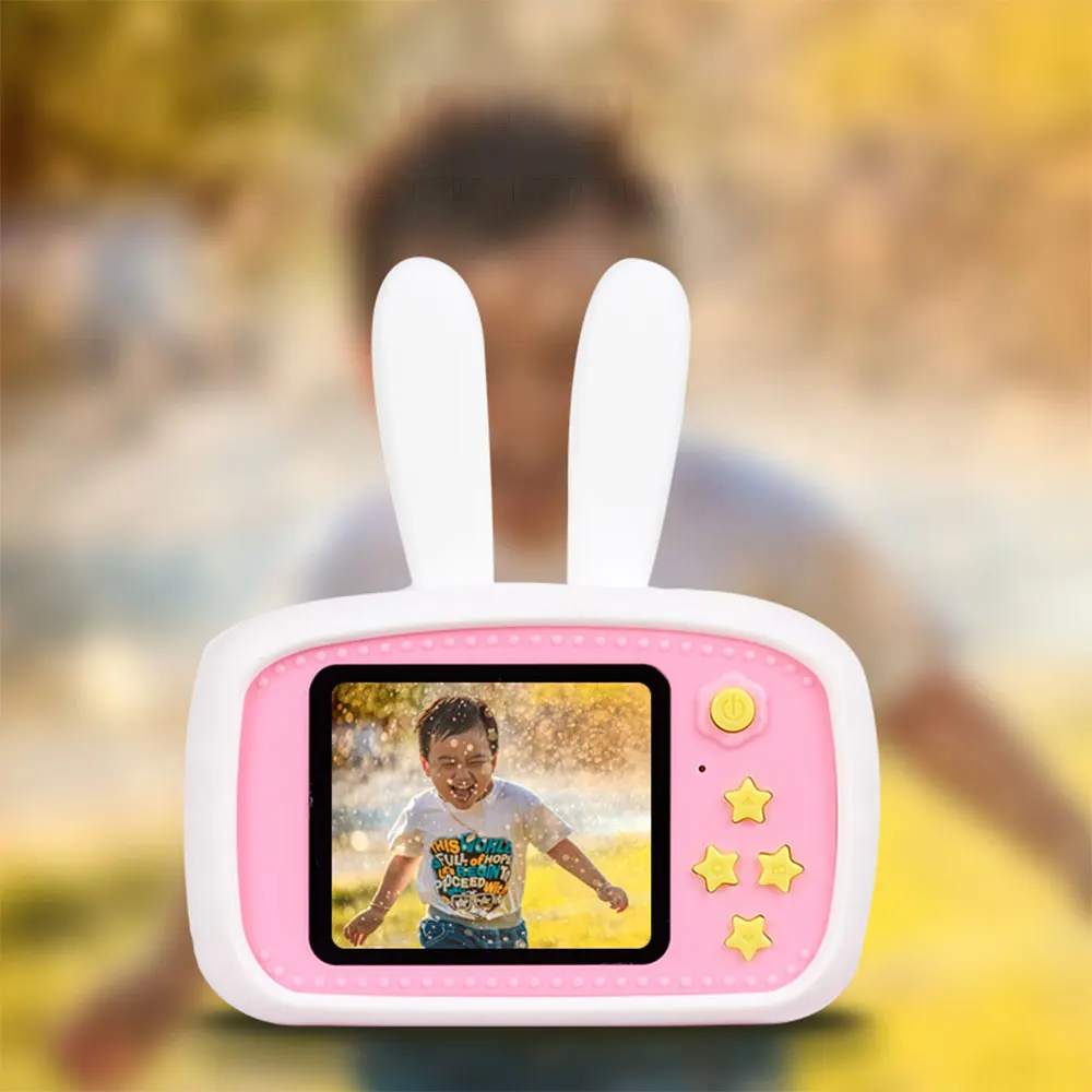 Children\'s Camera Mini Digital Rabbit Camera Educational Toys 1080P HD Screen Outdoor Toys for Girls Boys Birthday Gifts